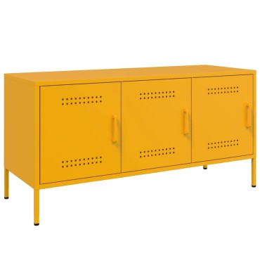 vidaXL Έπιπλο Τηλεόρασης Μουσταρδί Κίτρινο 100,5x39x50,5cm από Ατσάλι