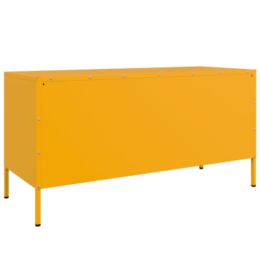 vidaXL Έπιπλο Τηλεόρασης Μουσταρδί Κίτρινο 100,5x39x50,5cm από Ατσάλι