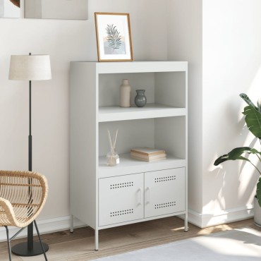 vidaXL Ραφιέρα Λευκή 68x39x113cm από Ατσάλι 1 τεμ.