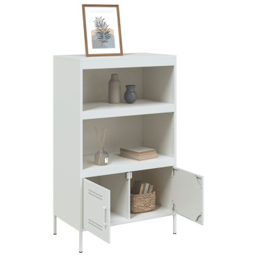 vidaXL Ραφιέρα Λευκή 68x39x113cm από Ατσάλι 1 τεμ.