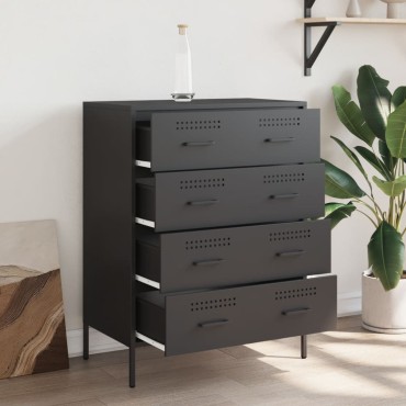 vidaXL Ντουλάπι Μαύρο 68x39x89cm από Ατσάλι 1 τεμ.