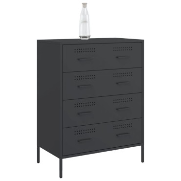 vidaXL Ντουλάπι Μαύρο 68x39x89cm από Ατσάλι 1 τεμ.