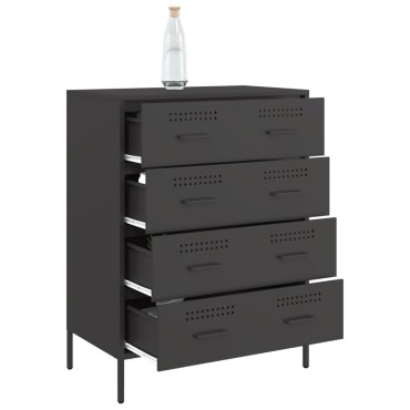 vidaXL Ντουλάπι Μαύρο 68x39x89cm από Ατσάλι 1 τεμ.