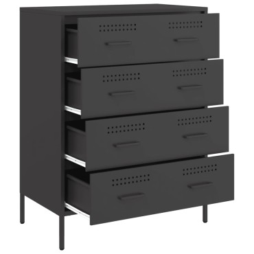 vidaXL Ντουλάπι Μαύρο 68x39x89cm από Ατσάλι 1 τεμ.