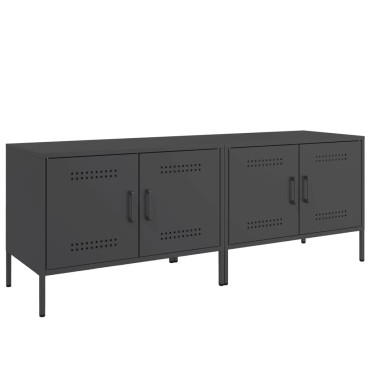 vidaXL Έπιπλα Τηλεόρασης 2 τεμ. Μαύρο 68x39x50,5cm από Χάλυβα