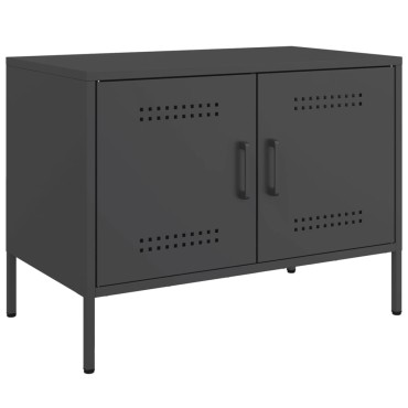 vidaXL Έπιπλα Τηλεόρασης 2 τεμ. Μαύρο 68x39x50,5cm από Χάλυβα