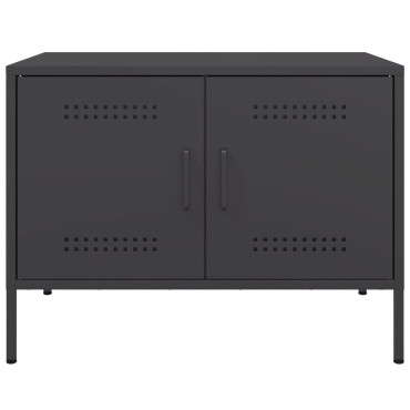 vidaXL Έπιπλα Τηλεόρασης 2 τεμ. Μαύρο 68x39x50,5cm από Χάλυβα