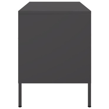 vidaXL Έπιπλα Τηλεόρασης 2 τεμ. Μαύρο 68x39x50,5cm από Χάλυβα