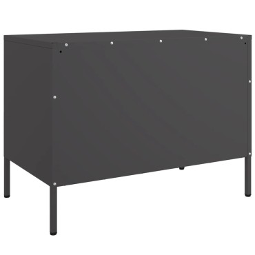 vidaXL Έπιπλα Τηλεόρασης 2 τεμ. Μαύρο 68x39x50,5cm από Χάλυβα