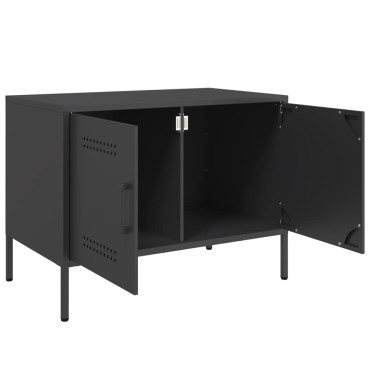 vidaXL Έπιπλα Τηλεόρασης 2 τεμ. Μαύρο 68x39x50,5cm από Χάλυβα