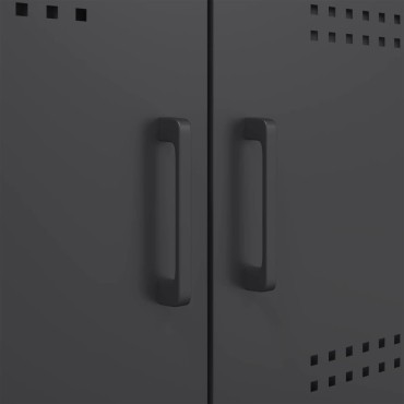 vidaXL Έπιπλο Τηλεόρασης Μαύρο 68x39x50,5cm Ατσάλινο