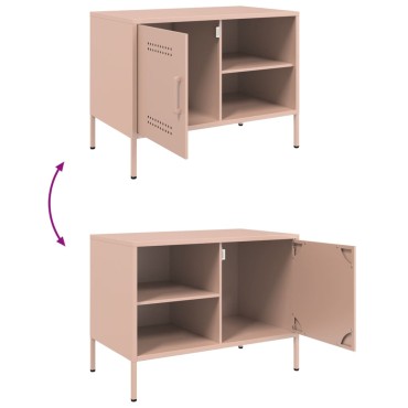 vidaXL Έπιπλο Τηλεόρασης Ροζ 68x39x50,5cm από Χάλυβα