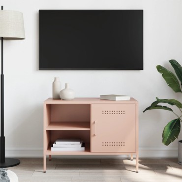 vidaXL Έπιπλο Τηλεόρασης Ροζ 68x39x50,5cm από Χάλυβα