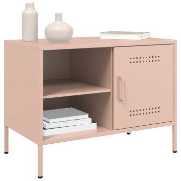 vidaXL Έπιπλο Τηλεόρασης Ροζ 68x39x50,5cm από Χάλυβα