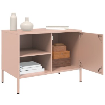 vidaXL Έπιπλο Τηλεόρασης Ροζ 68x39x50,5cm από Χάλυβα