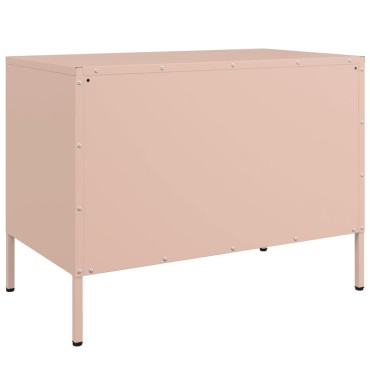 vidaXL Έπιπλο Τηλεόρασης Ροζ 68x39x50,5cm από Χάλυβα