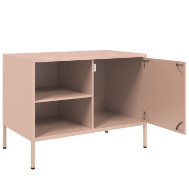 vidaXL Έπιπλο Τηλεόρασης Ροζ 68x39x50,5cm από Χάλυβα