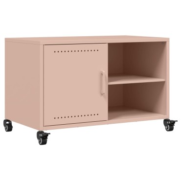 vidaXL Έπιπλο Τηλεόρασης Ροζ 68x39x43,5cm Χάλυβας