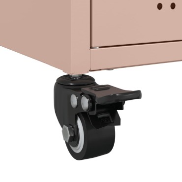 vidaXL Έπιπλο Τηλεόρασης Ροζ 68x39x43,5cm Χάλυβας
