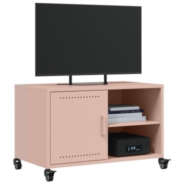 vidaXL Έπιπλο Τηλεόρασης Ροζ 68x39x43,5cm Χάλυβας