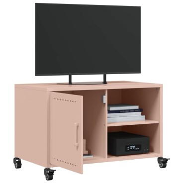 vidaXL Έπιπλο Τηλεόρασης Ροζ 68x39x43,5cm Χάλυβας