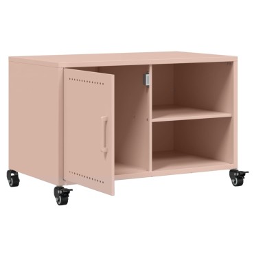 vidaXL Έπιπλο Τηλεόρασης Ροζ 68x39x43,5cm Χάλυβας
