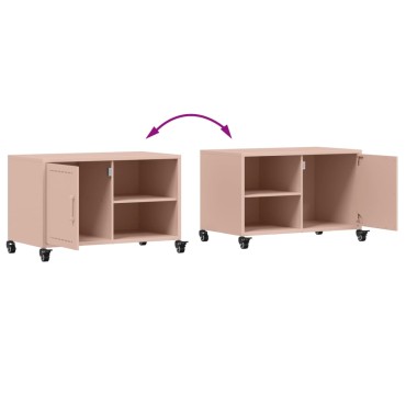 vidaXL Έπιπλο Τηλεόρασης Ροζ 68x39x43,5cm Χάλυβας