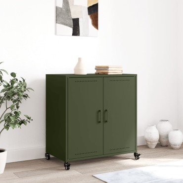 vidaXL Ντουλάπι Πράσινο Λαδί 68,5x39x72cm από Ατσάλι 1 τεμ.