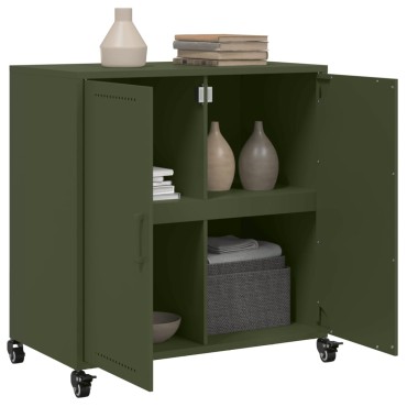 vidaXL Ντουλάπι Πράσινο Λαδί 68,5x39x72cm από Ατσάλι 1 τεμ.