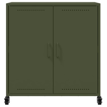 vidaXL Ντουλάπι Πράσινο Λαδί 68,5x39x72cm από Ατσάλι 1 τεμ.