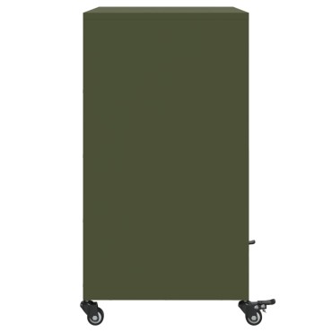vidaXL Ντουλάπι Πράσινο Λαδί 68,5x39x72cm από Ατσάλι 1 τεμ.