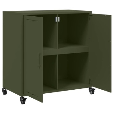 vidaXL Ντουλάπι Πράσινο Λαδί 68,5x39x72cm από Ατσάλι 1 τεμ.