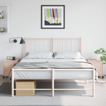 vidaXL Κομοδίνα 2 τεμ. Ροζ 36x39x43,5cm από Χάλυβα