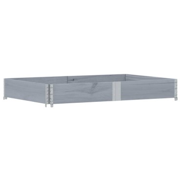 vidaXL Ζαρντινιέρα Κήπου Γκρι 150x100 εκ. από Μασίφ Ξύλο Πεύκου