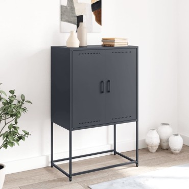 vidaXL Έπιπλο Τηλεόρασης Μαύρο 68,5x39x60,5cm Ατσάλινο