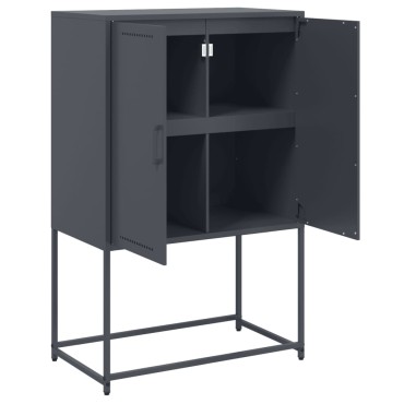 vidaXL Έπιπλο Τηλεόρασης Μαύρο 68,5x39x60,5cm Ατσάλινο