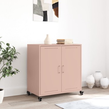 vidaXL Ντουλάπι Ροζ 68x39x72cm από Χάλυβα 1 τεμ.