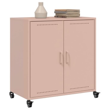 vidaXL Ντουλάπι Ροζ 68x39x72cm από Χάλυβα 1 τεμ.
