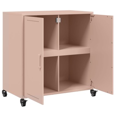 vidaXL Ντουλάπι Ροζ 68x39x72cm από Χάλυβα 1 τεμ.