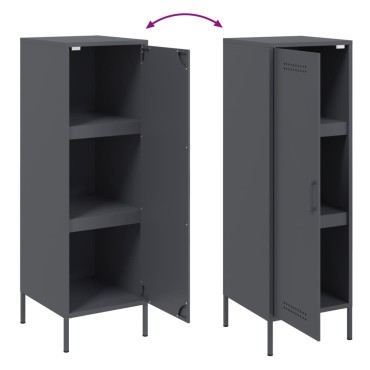vidaXL Ντουλάπι Ανθρακί 36x39x113cm από Ατσάλι 1 τεμ.