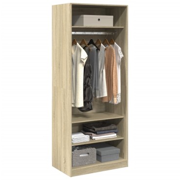 vidaXL Ντουλάπα Χρώμα Sonoma Δρυς 80x50x200cm από Επεξ. Ξύλο 1 τεμ.