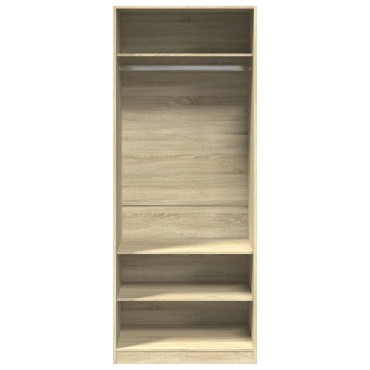 vidaXL Ντουλάπα Χρώμα Sonoma Δρυς 80x50x200cm από Επεξ. Ξύλο 1 τεμ.