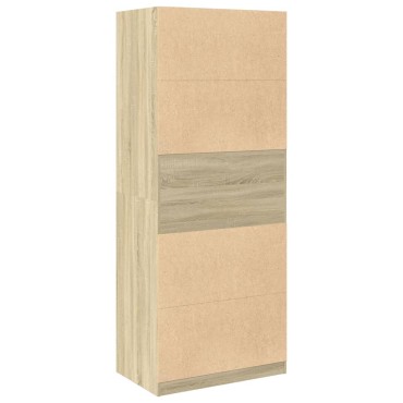 vidaXL Ντουλάπα Χρώμα Sonoma Δρυς 80x50x200cm από Επεξ. Ξύλο 1 τεμ.
