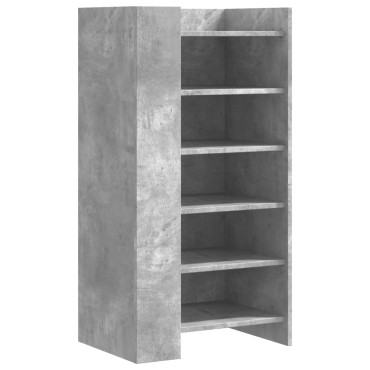 vidaXL Παπουτσοθήκη Γκρι Σκυροδέματος 52x37,5x100cm Επεξεργασμένο Ξύλο