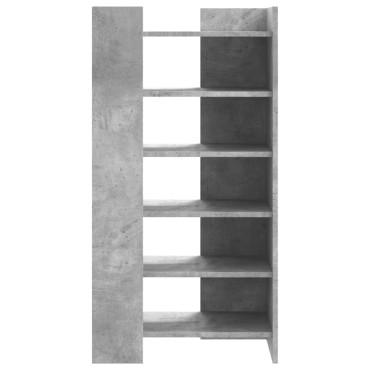 vidaXL Παπουτσοθήκη Γκρι Σκυροδέματος 52x37,5x100cm Επεξεργασμένο Ξύλο
