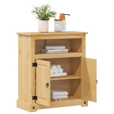 vidaXL Ντουλάπι Μπάνιου Corona 70x33x80cm από Μασίφ Ξύλο Πεύκου