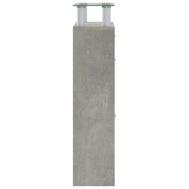 vidaXL Παπουτσοθήκη Γκρι Σκυροδέματος 63x24x104cm Επεξεργασμένο Ξύλο