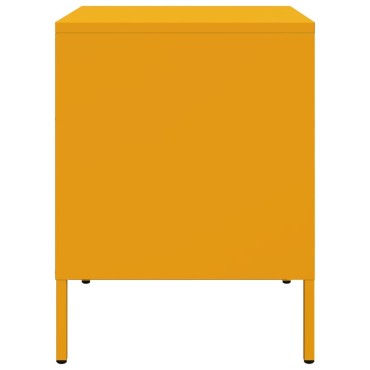 vidaXL Κομοδίνα 2 τεμ. Μουσταρδί 36x39x50,5cm από Χάλυβα