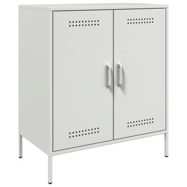 vidaXL Μπουφές Λευκός 68x39x79cm από Ατσάλι 1 τεμ.