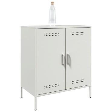 vidaXL Μπουφές Λευκός 68x39x79cm από Ατσάλι 1 τεμ.